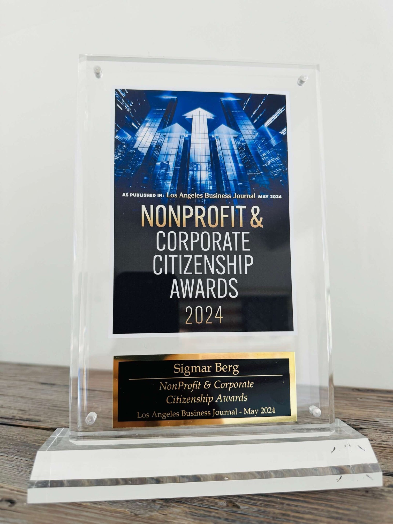  Los Angeles Business Journal awarded Sigmar Berg and Lovetuner the Nonprofit & Corporate Citizenship Award for 2024